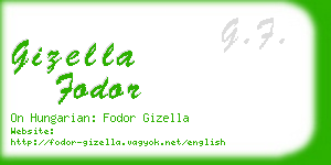 gizella fodor business card
